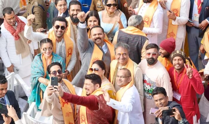 Watch: Ranbir-Alia, Rohit Shetty and others join in Ram Mandir celebrations.